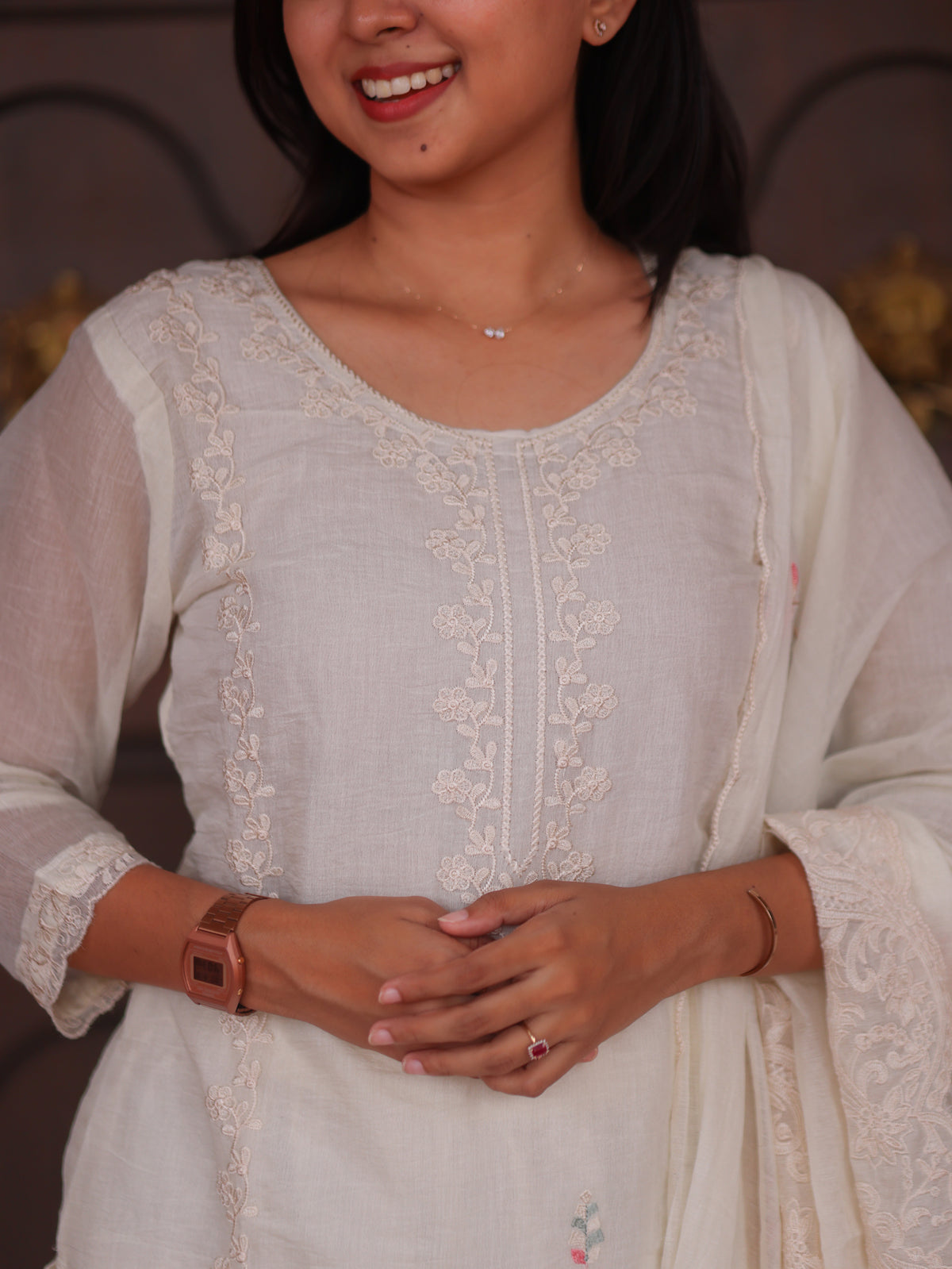 Thamarai Top & Dupatta Set
