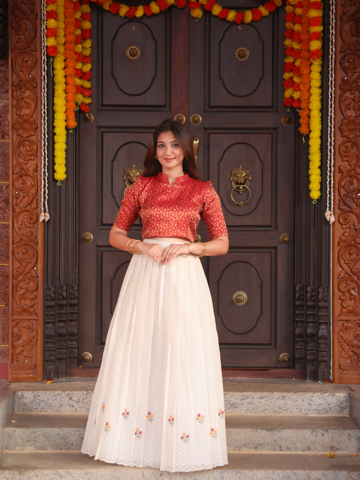 Kanmani Crop Top & Skirt