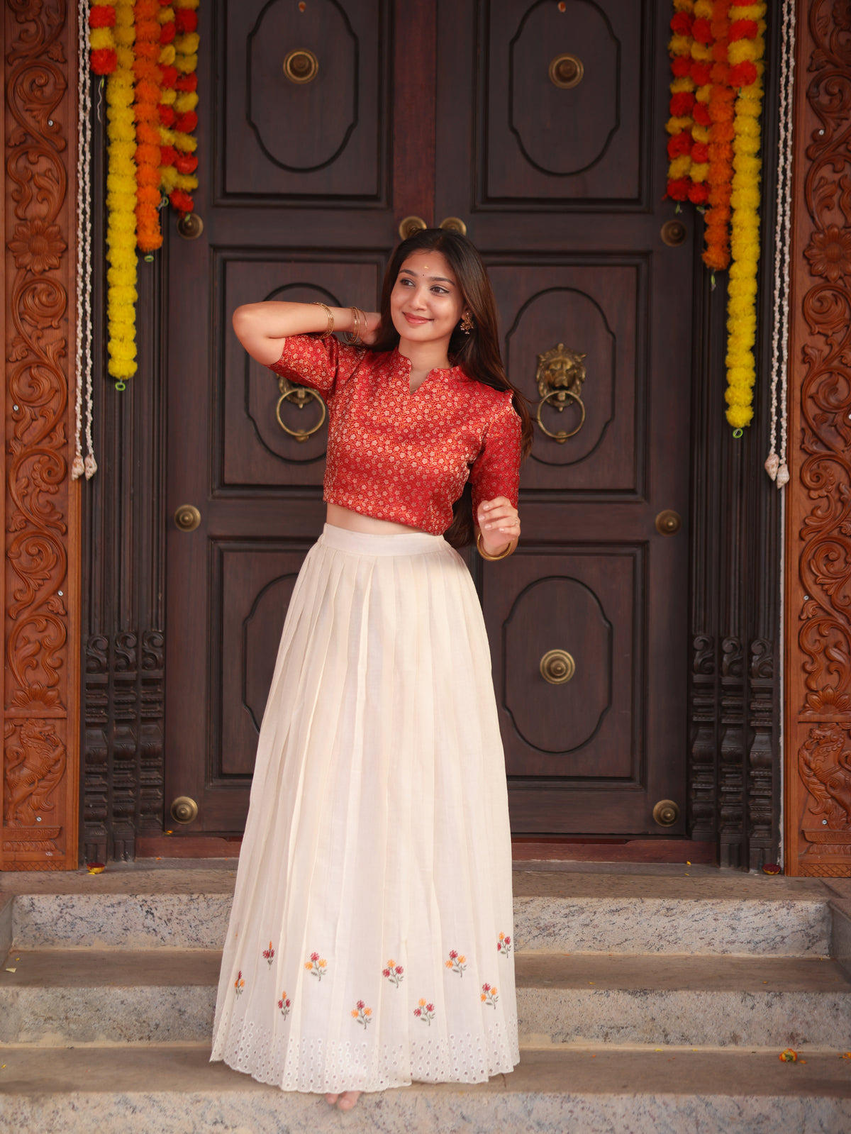 Kanmani Crop Top & Skirt